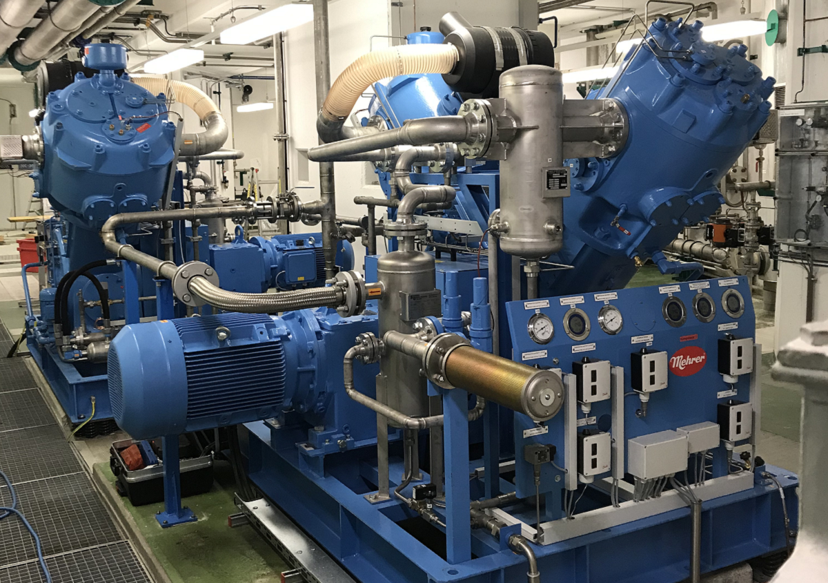 Einsatz des Mehrer Kolbenkompressors im Wasserkraftwerk